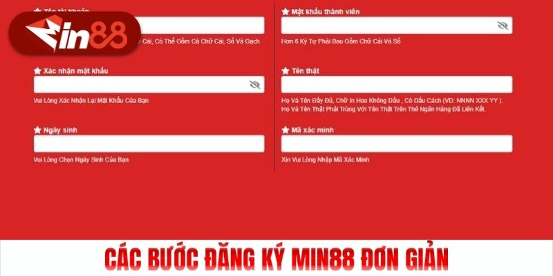 Các bước đăng ký Min88 đơn giản