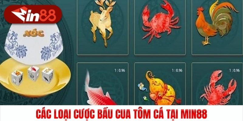 Các loại cược bầu cua tôm cá tại Min88